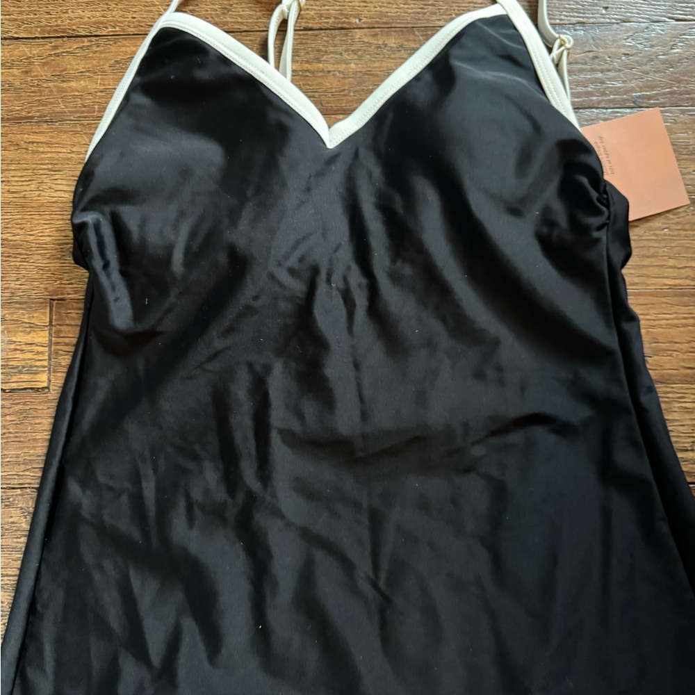 Shade & Shore Black Bikini with Cream Trim - Women Swim Bikinis